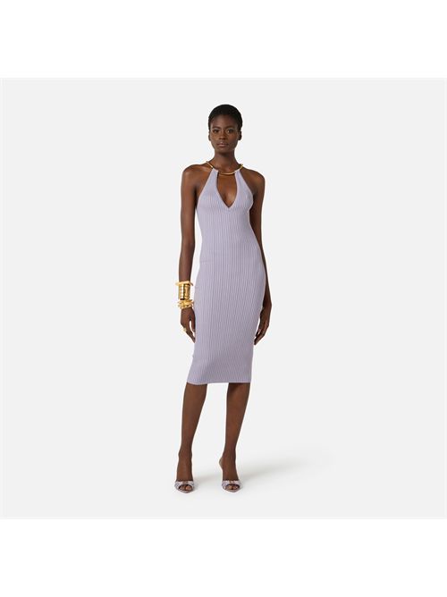 Abito in maglia à jour con dettaglio gioiello